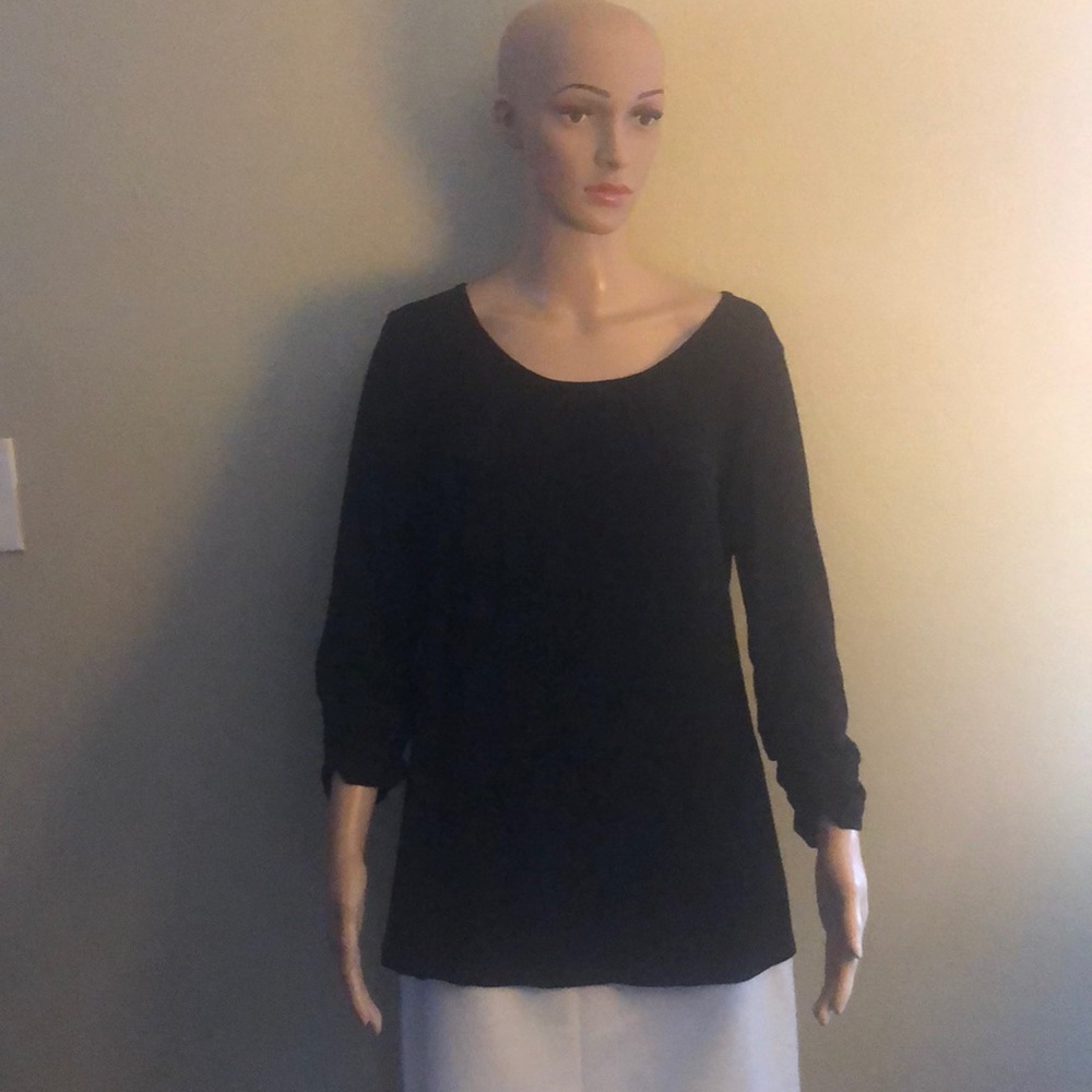Black knit blouse
